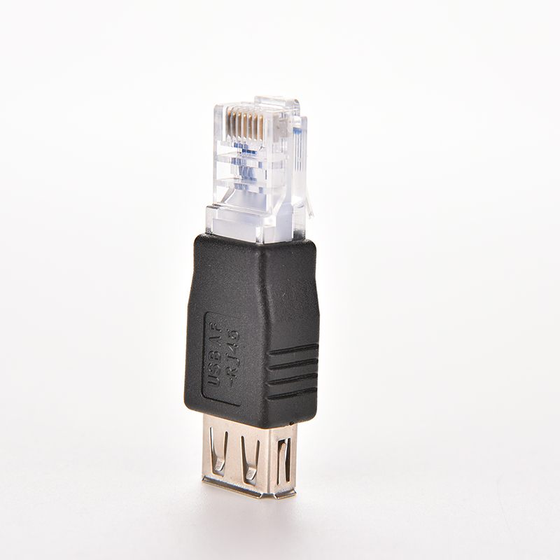 RJ45 Male to USB AF A Female Adapter Socket LAN Network Ethernet Router Plug.
