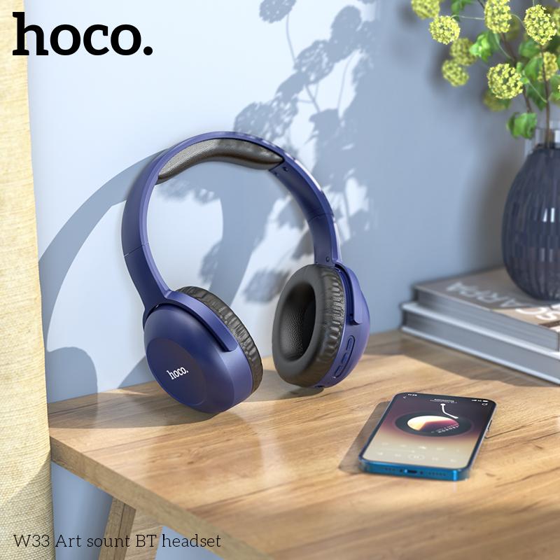 【New】Hoco W33 Wireless Bluetooth Headphone Bluetooth 5.0 10hrs Playback Time Protable Headphones