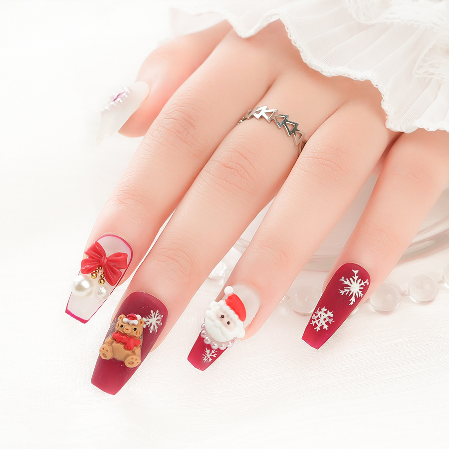 Khay phụ kiện charm noel trang trí móng 12 ô MIAN