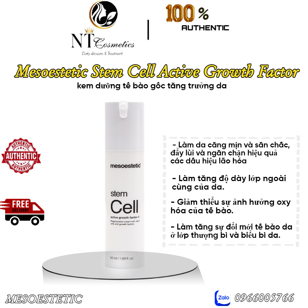 Kem Dưỡng tế Bào gốc Stem Cell Active Growth Factor Mesoestics 50ml - NHẬP KHẨU