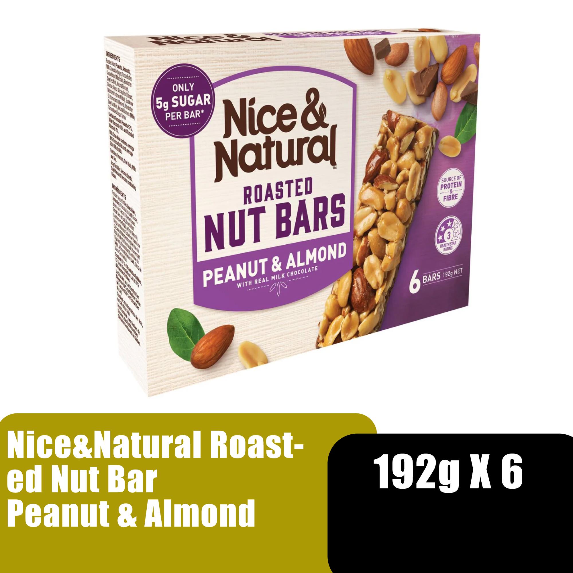 Nice Natural Roasted Nut Bar Peanut Almond 192g x 6 Protein Bar 蛋白棒 健康零食 Energy Bar Snack