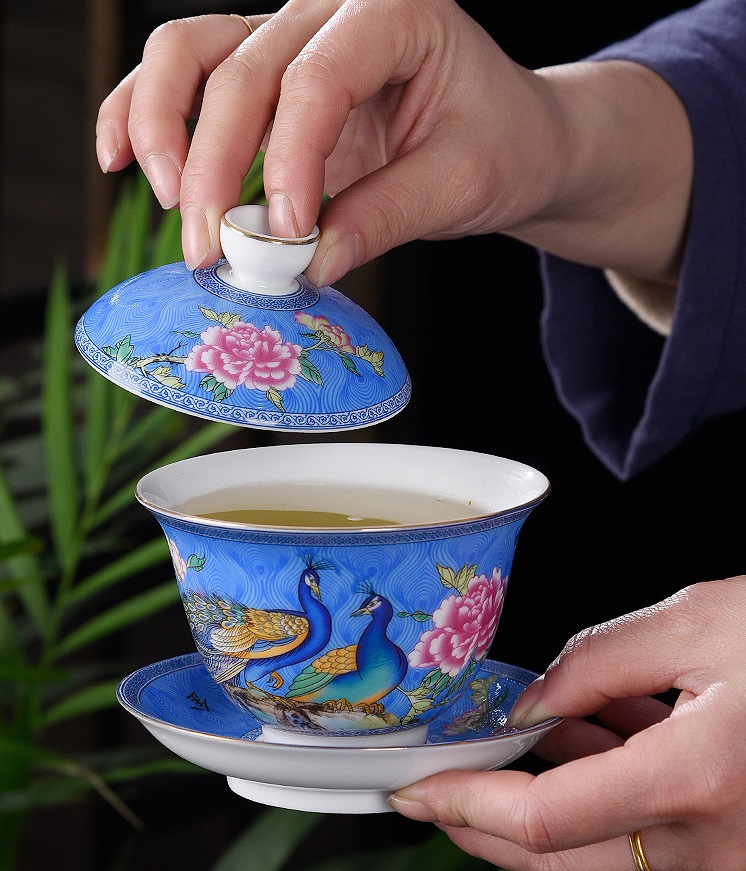 Chén Khải sứ trắng Bạch Định thấu quang 210 ml