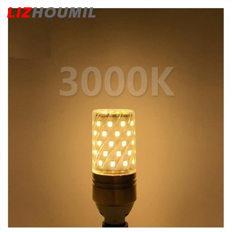 Lizhoumil led corn bulb light e14 12w / e27 16w chandelier 2835 patch warm white 3000k / cool white 6500k / natural white 4000k candle lamp tube
