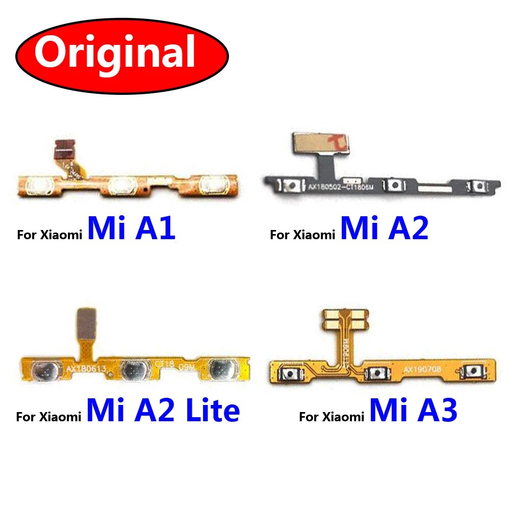 New For Xiaomi Poco F1 F2 X3 M3 Pro A1 A2 A3 Lite Power Switch On Off Volume Key Button Flex Cable Replacement Parts. 