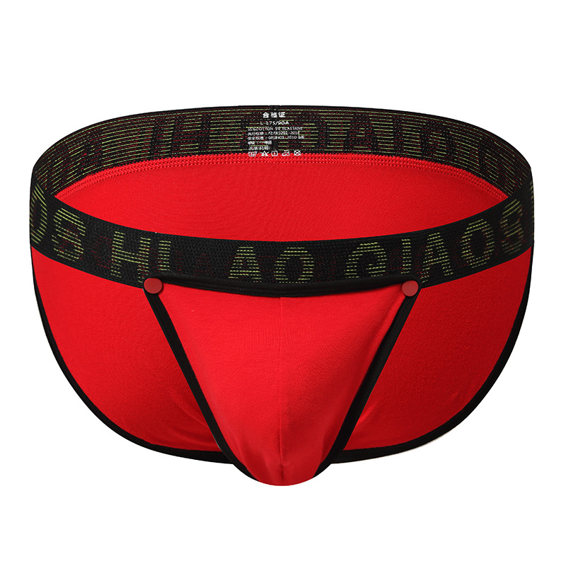 Hanlu Men's cotton underwear openable underwear sexy low waist fashion briefs men's underwear
