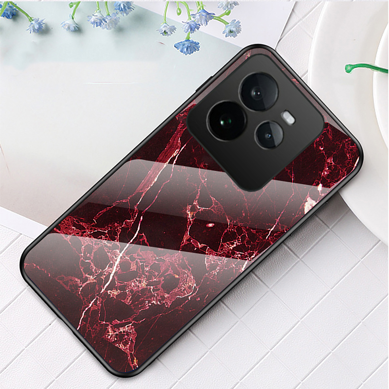 For Realme GT7 Pro Case Fashion Marble Tempered Glass Protector Soft Frame Silicon For Realme GT 7 Pro Back cover Phone Cases.