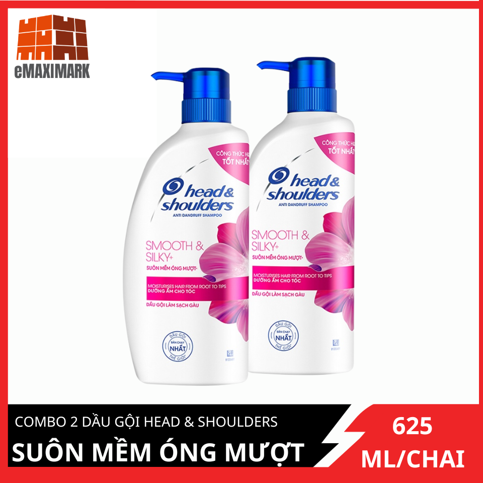 Combo 2 dầu gội head & shoulders suôn mềm óng mượt chai 625ml