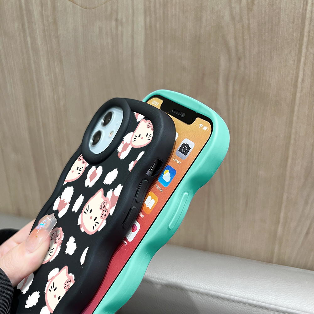 AMORVOR%20for%20Infinix%20Hot%2030%20Play%20Hot%2030i%20Hot%2030%20Back%20Cover%20Leopard%20Print%20KT%20Cat%20Pattern%20Luxury%20Phone%20Case%20Macaron%20Wave%20Soft%20Silicone%20Mobile%20Cover%20-%20Image%207