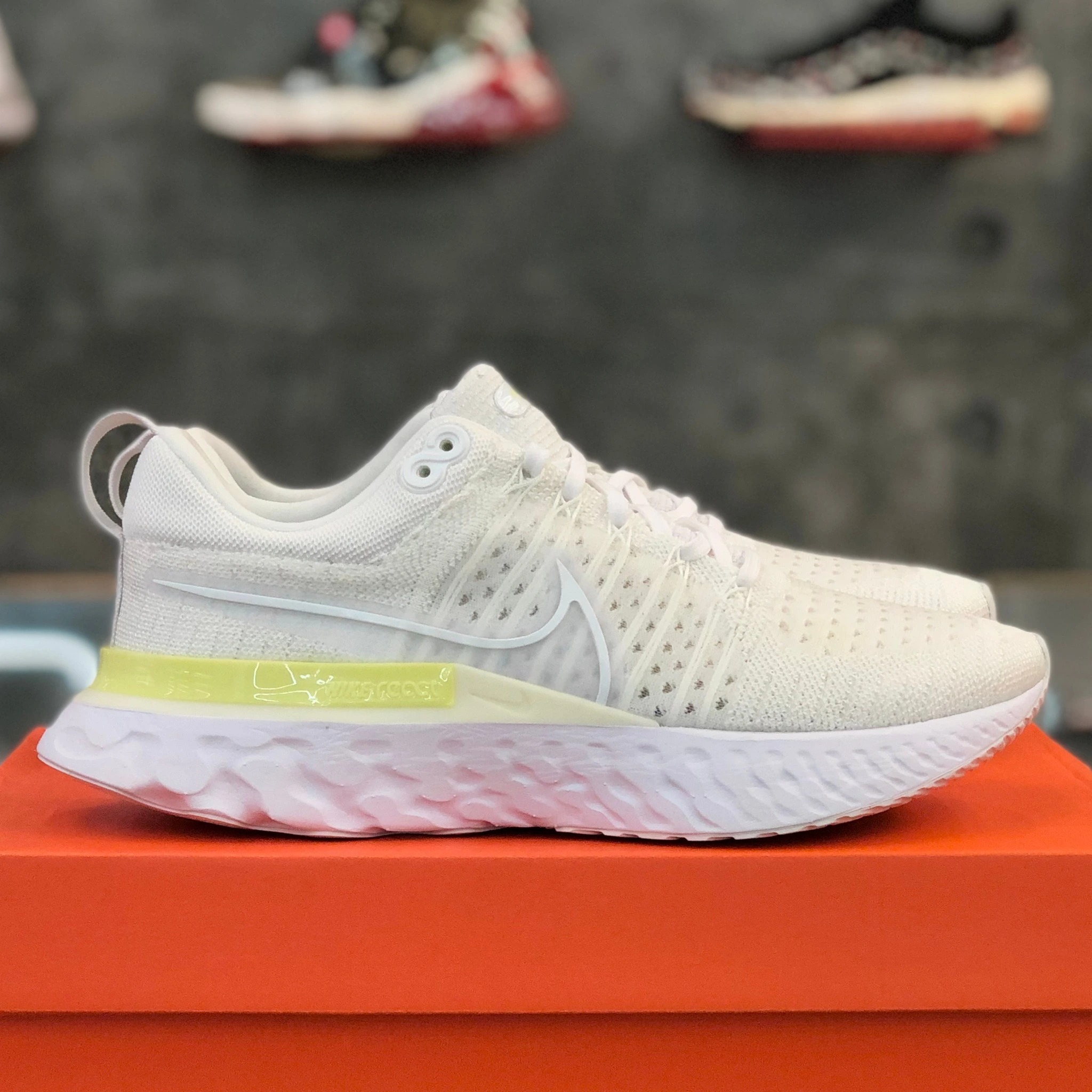 Giày chính hãng Nike React Infinity Run Flyknit 2 'White Light Citron' - CT2423100