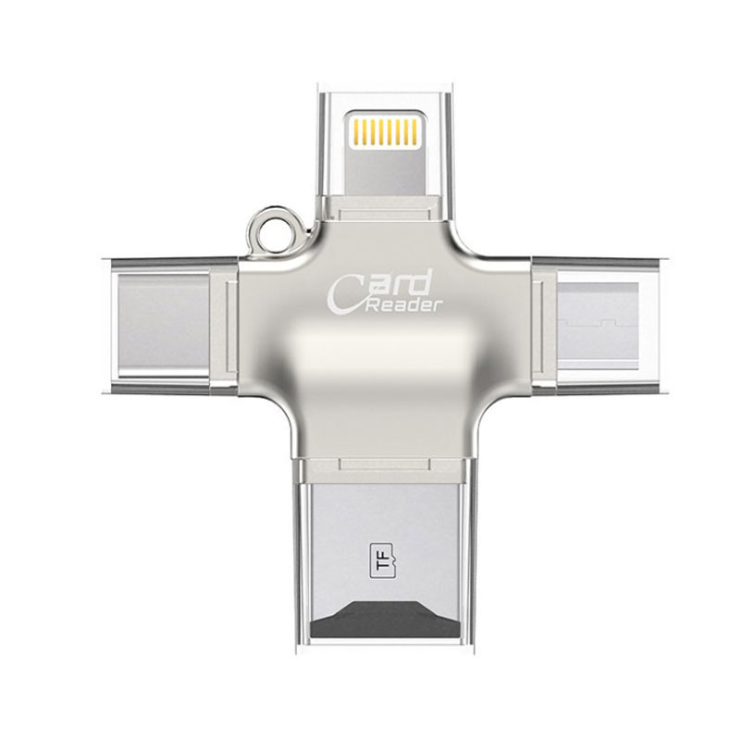 Đầu đọc thẻ nhớ OTG 4 in 1 Micro SD cổng type-C micro usb