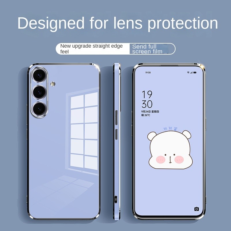 Samsung Galaxy A06 A16 Elegant Phone Casing Straight Edge Silicone Shockproof Full inclusive Phone Soft Case Cover. 