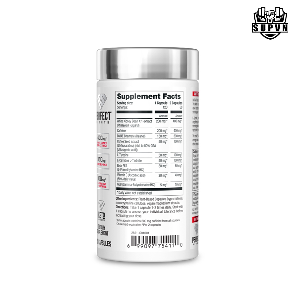 PERFECT SPORTS, Burn-FX Fat Burner (120Viên)