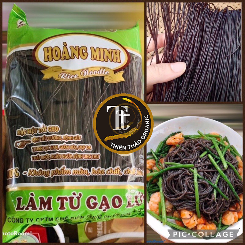 Bún gạo lức đen thực dưỡng 500gr [100% từ gạo lức đen Điện Biên] HCM