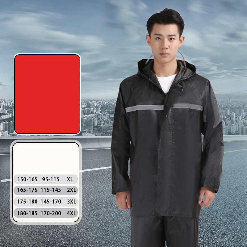 MUSHIQI Áo mưa, áo mưa, trọn bộ, áo mưa liền, áo mưa dày, áo mưa, áo mưa EVA, người lớn, khóa kéo, găng tay, áo mưa, dã ngoại nam nữ áo poncho thời trang