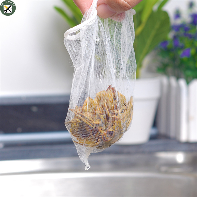 Boupower new！30 Pcs/set Kitchen Sink Drain Hole Mesh Bag Trash Strainer Disposable Garbage Filter