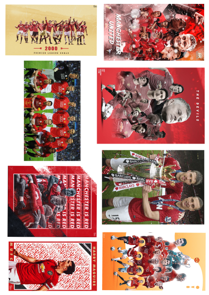 Set 40 hình dán sticker trang trí CLB Manchester United