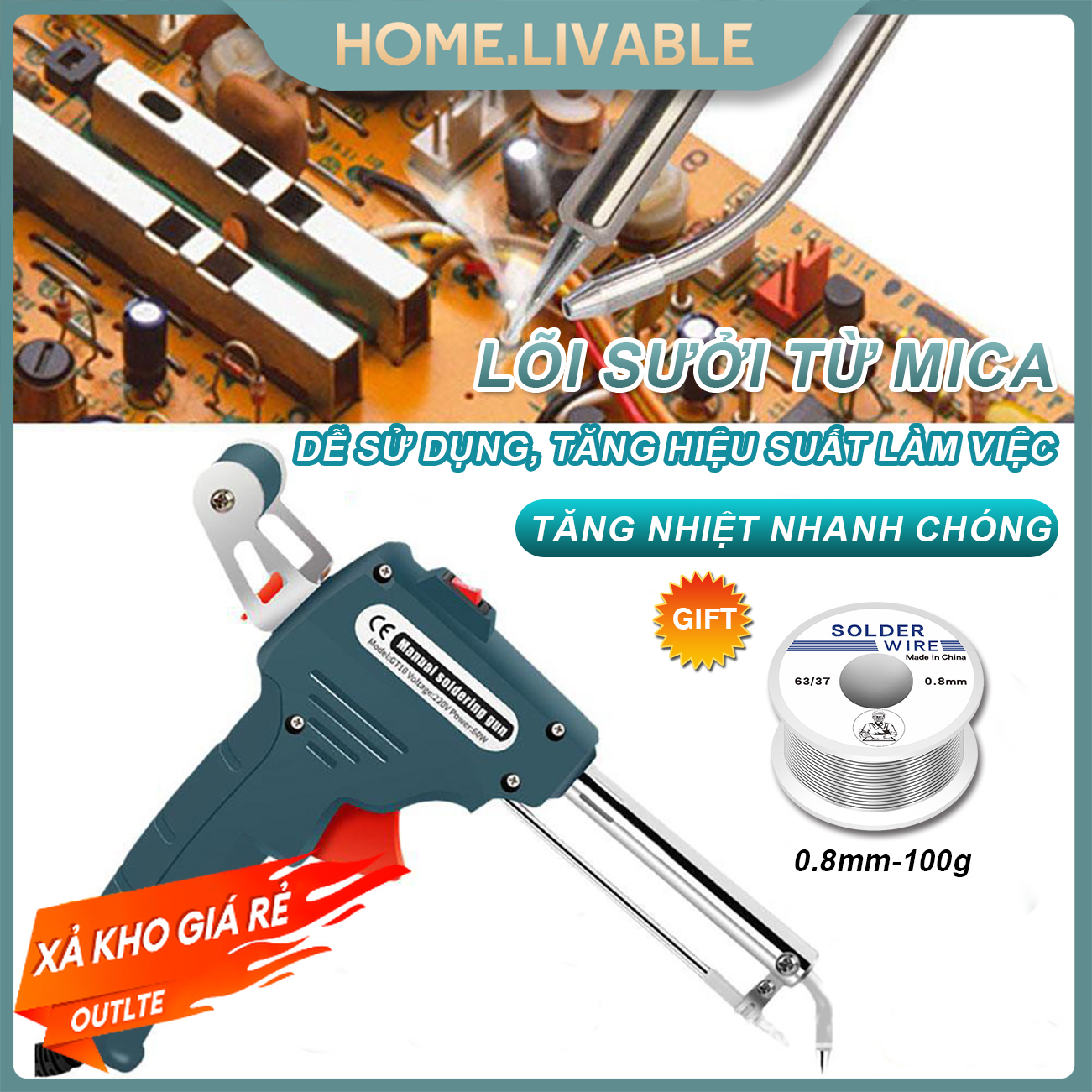 MỎ HÀN THIẾC ( TẶNG CUỘN THIẾC HÀN)SÚNG HÀN TỰ ĐỘNG MỎ HÀN XUNG XUNG MÁY HÀN XUNG