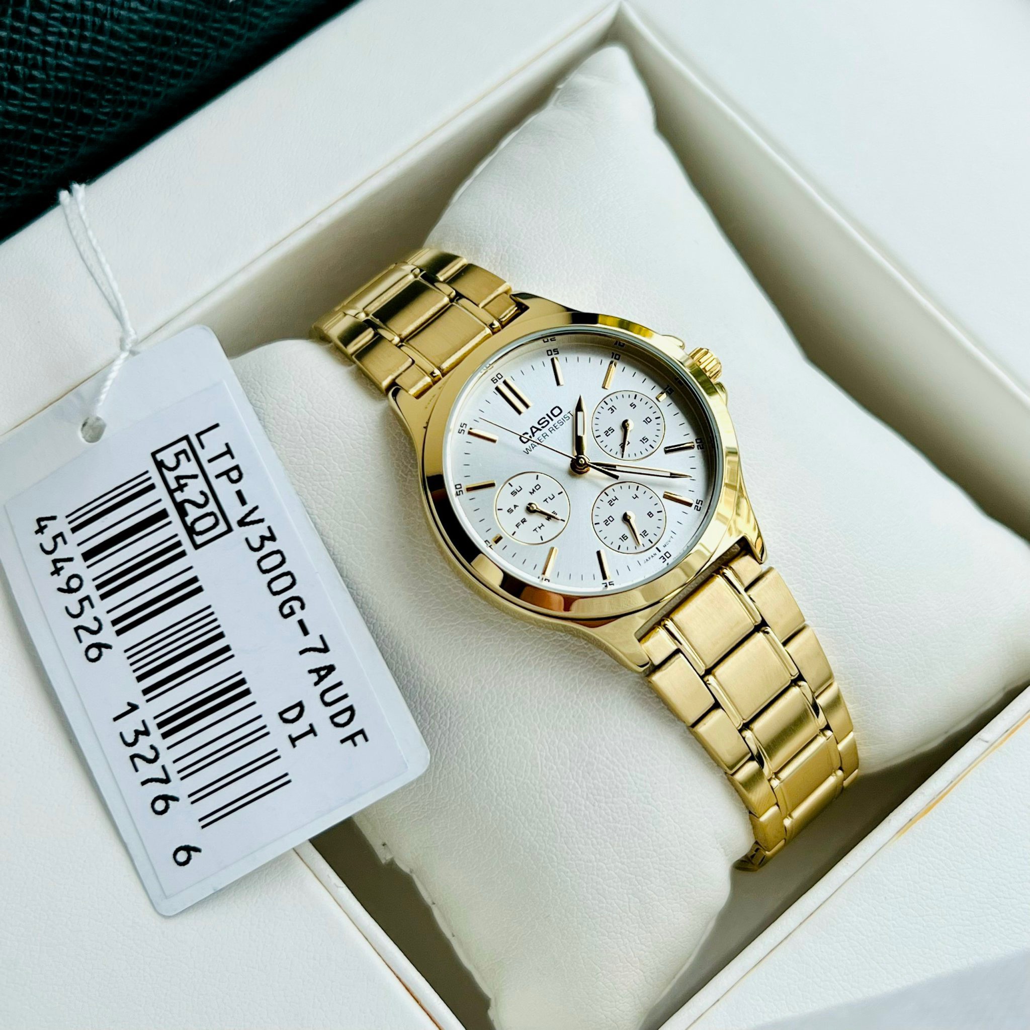 ĐỒNG HỒ NỮ CASIO LTP V300G 7A MẶT TRẮNG