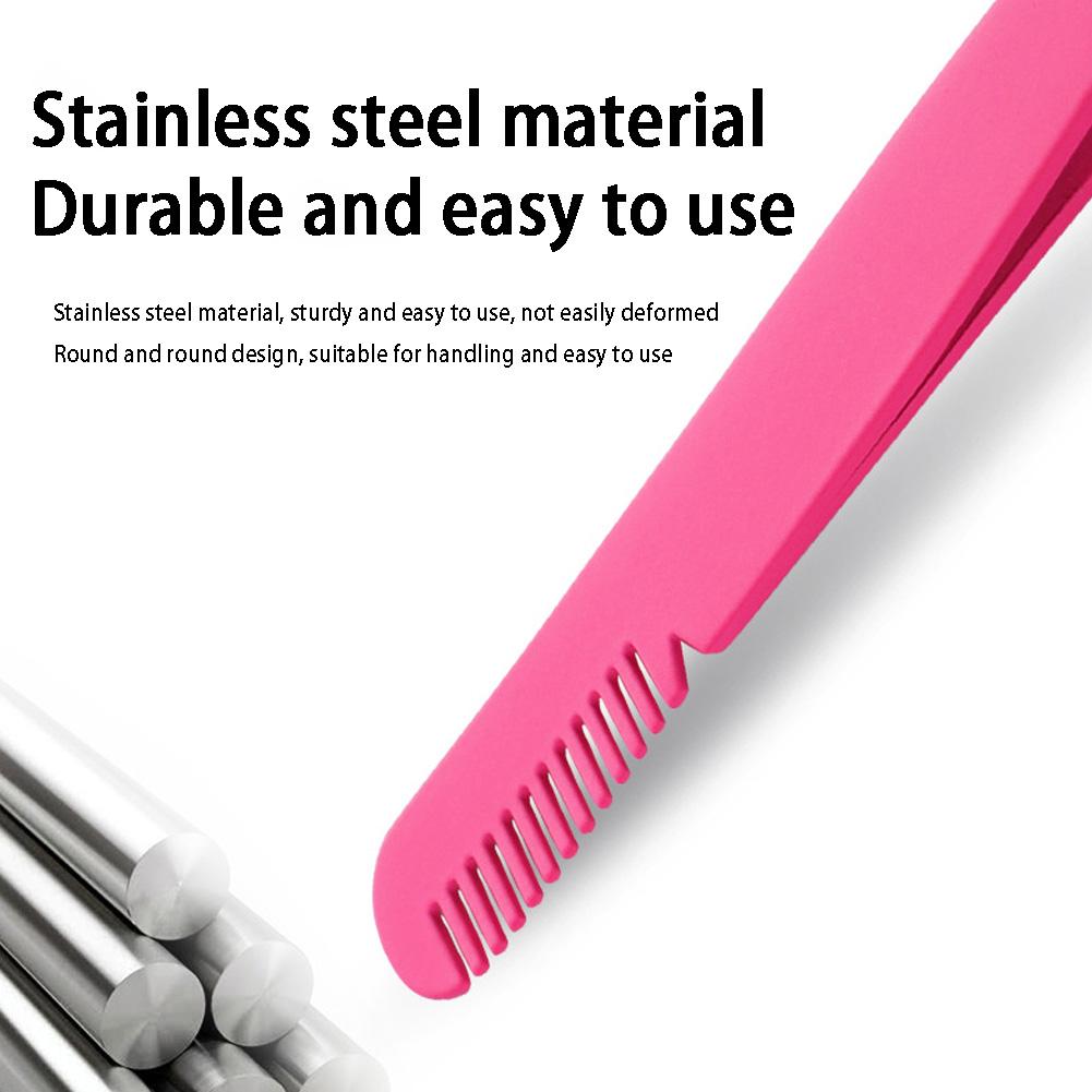 1PC False Eyelash Tweezers False Eyelashes Applicator Stainless Steel Eyelash Extension Curler Nipper Clip Clamp Makeup Tools. 