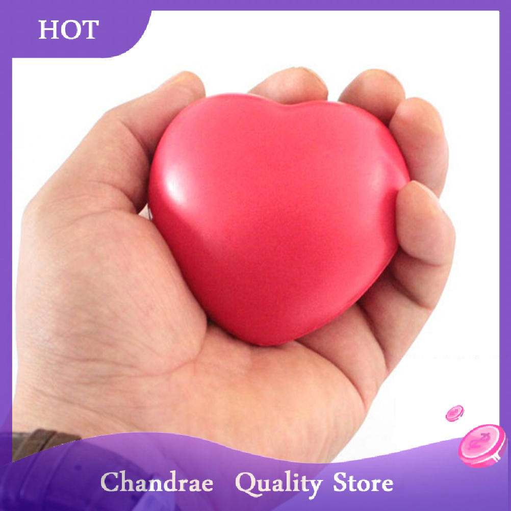Heart Shaped Exercise Stress Relief Squeeze Elastic Rubber Soft Foam Ball