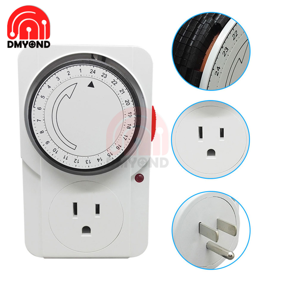 24 Hour Cyclic Timer Switch Kitchen Timer Outlet Loop Universal Timing ...