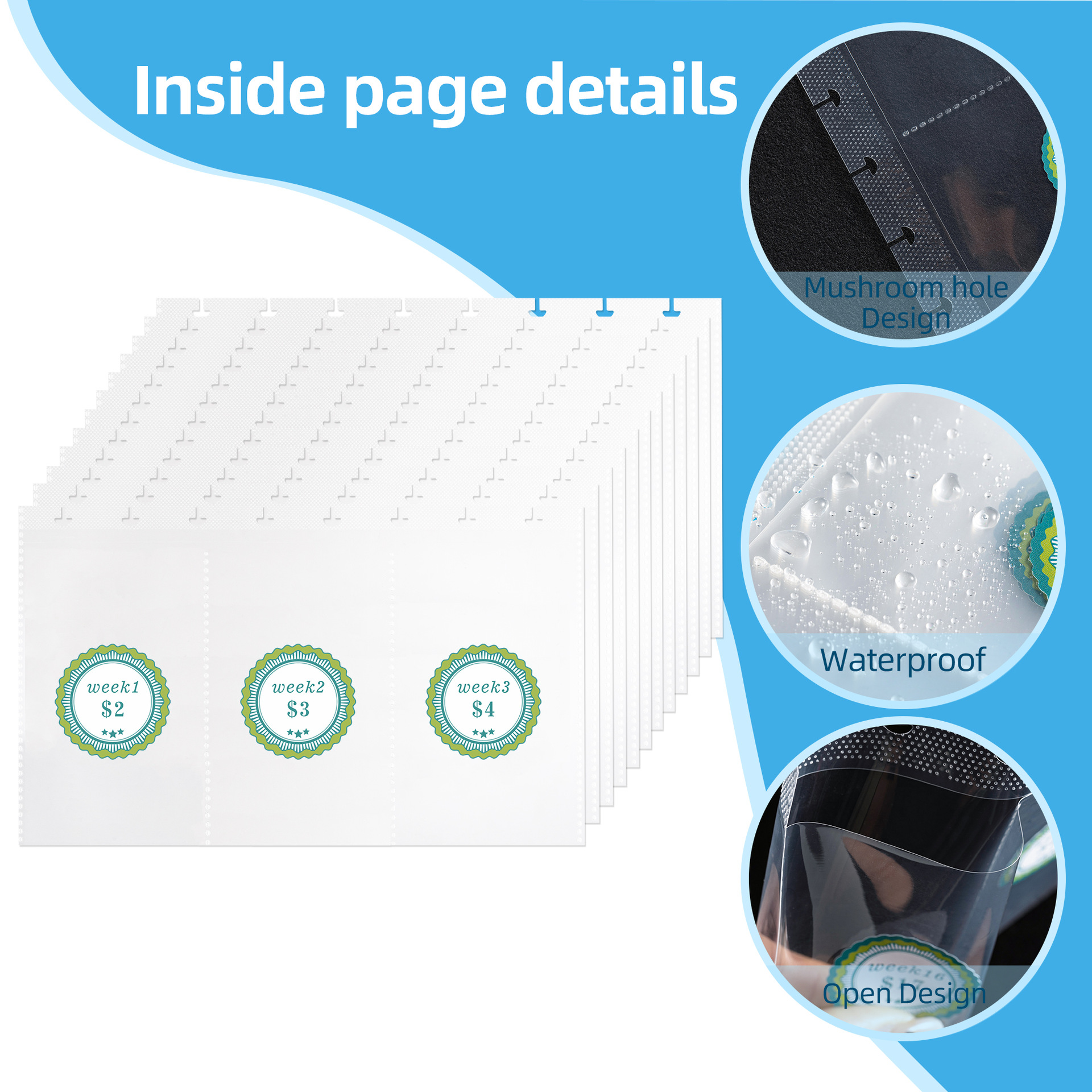 52 Week Savings Challenge 8 Hole Budget Envelope 52 Week Savings Challenge 52-week Challenge To Save Your Savings Book New Loose-leaf Notebooks 8 Hole Budget Envelope Envelope Saving Organization