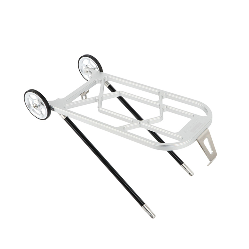 Folding Bike Rear Rack With Wheels Highstrength Aluminum Alloy Luggage