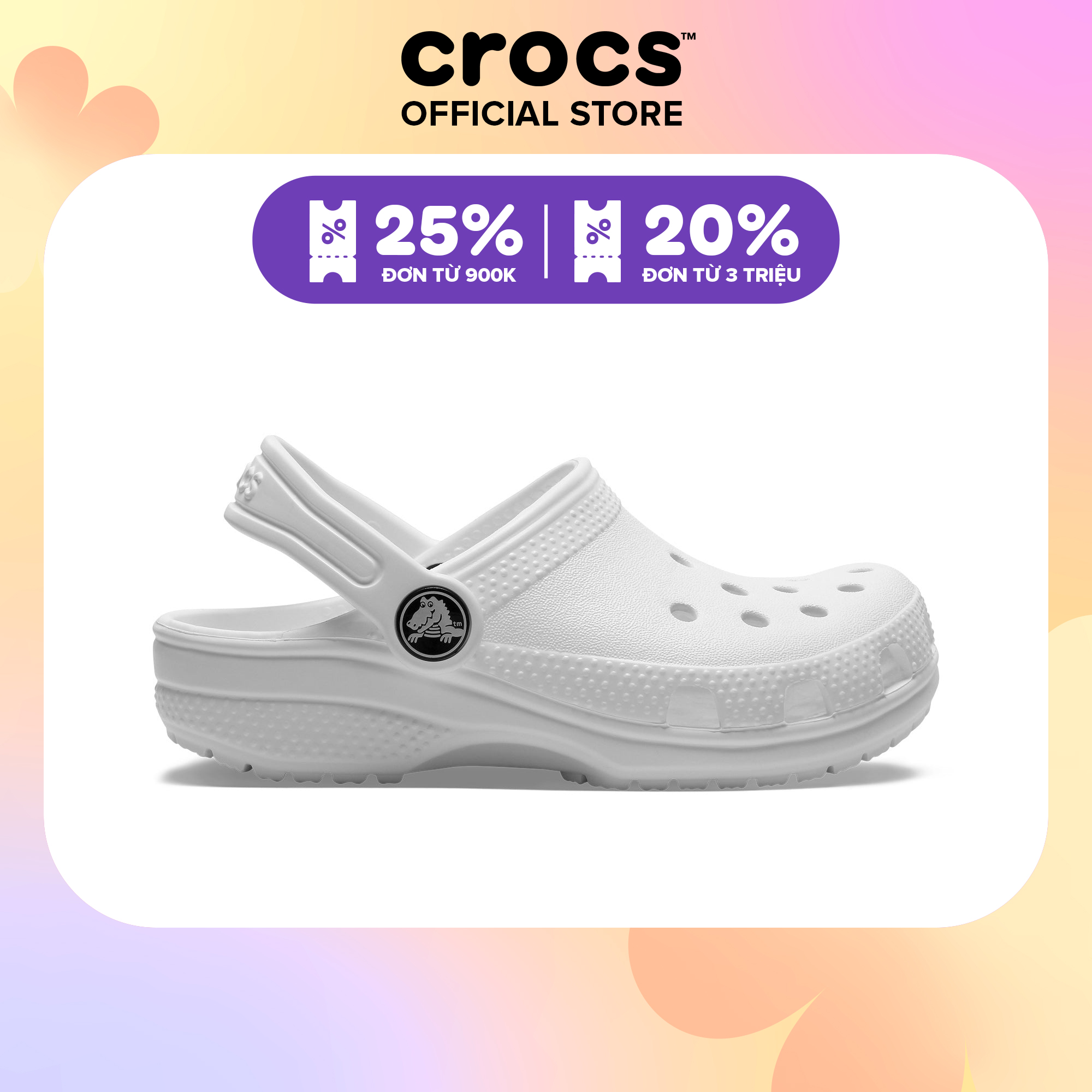Giày Clog Trẻ em Crocs Classic - 206991-100