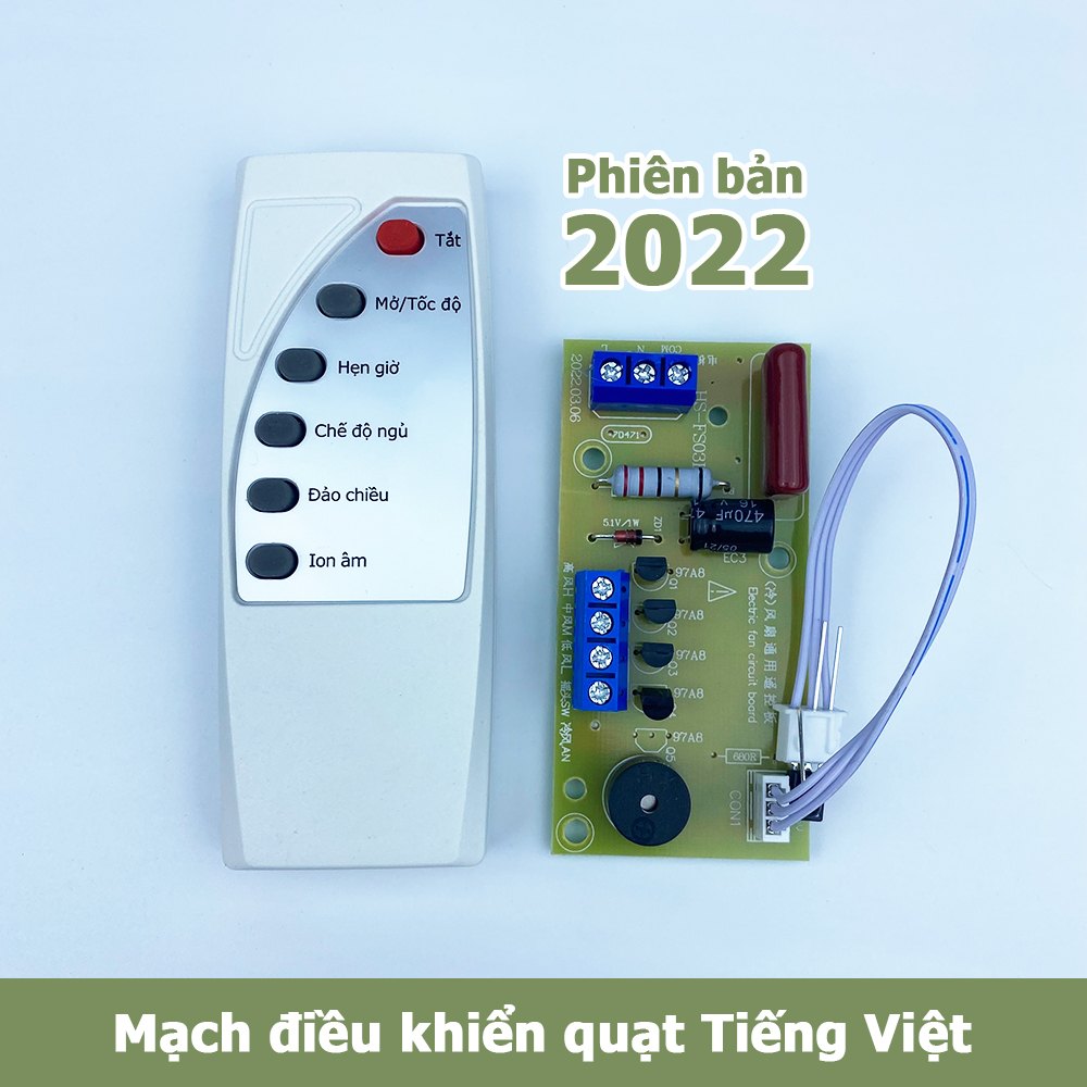 Mạch quạt điều khiển từ xa phiên bản Tiếng Việt 2022
