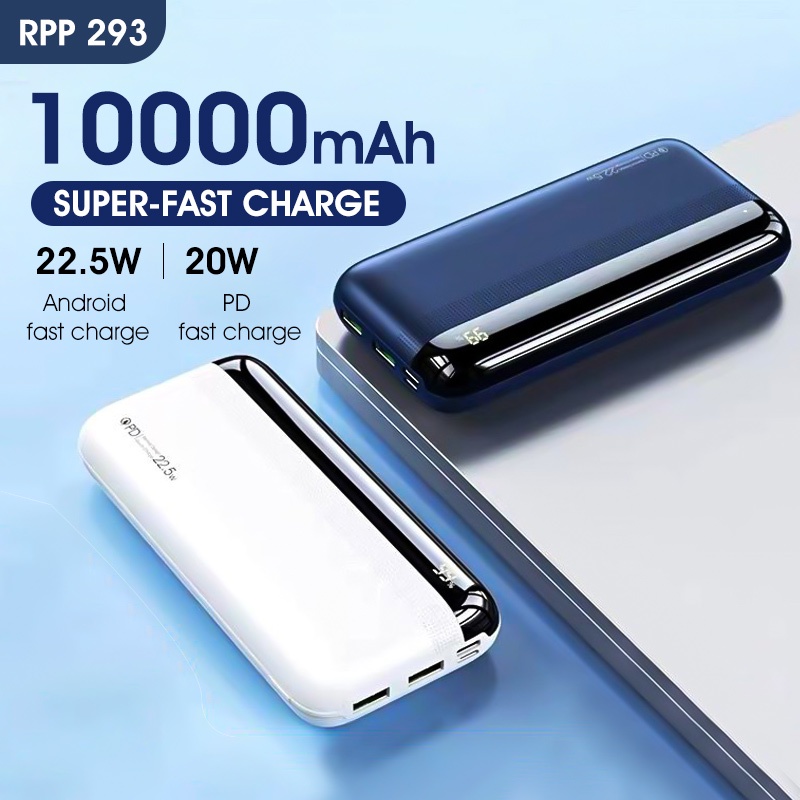 Remax RPP-293 Power Bank 10000mAh PD 20W/QC 22.5W Type-C Output/Intput ...