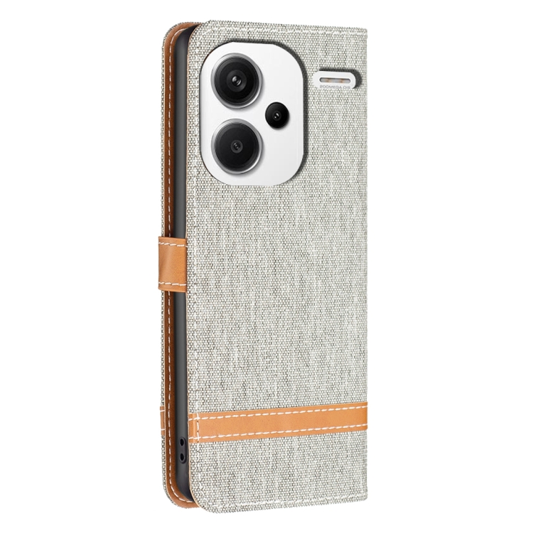 【HZSUNSKY】 For Xiaomi Redmi Note 13 Pro+ Color Block Denim Texture Leather Phone Case