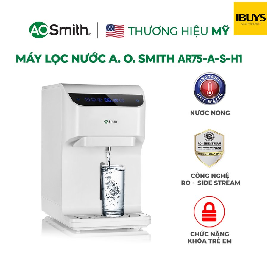 [CHÍNH HÃNG LẮP ĐẶT MIỄN PHÍ] Máy lọc nước AOSmith AR75-A-S-H1