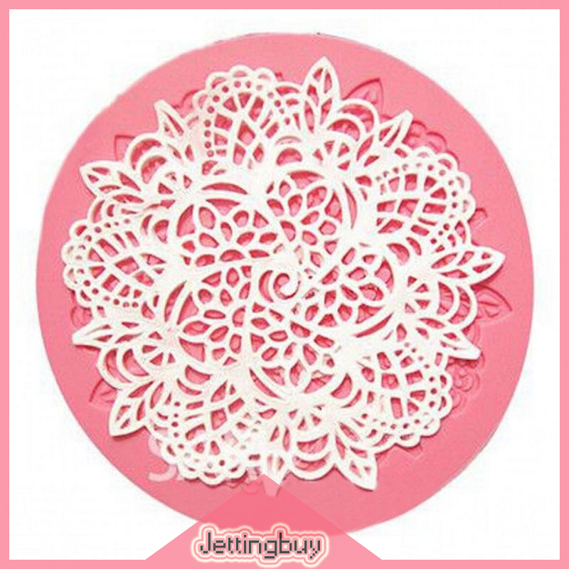 【Jettingbuy】 Flash Sale Silicone Lace Fondant Mat Mold Sugar Candy Cake Decorating Mould Baking Tool Hot