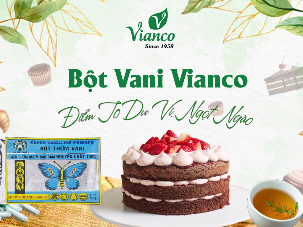 Bột thơm Vani ống hiệu con Bướm Vianco