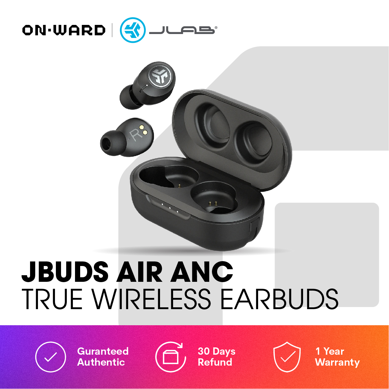 JLab JBuds Air Active Noise Cancelling True Wireless Bluetooth Earbuds