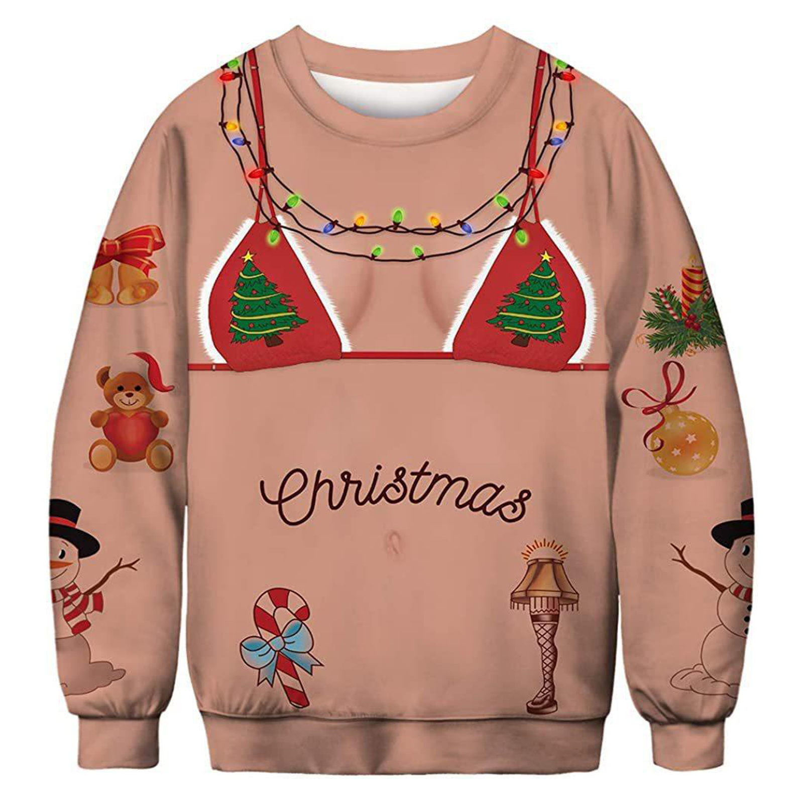 TLY Christmas Men Ugly Sweatshirt 3D Unique Graphic Pullover Jumper for  Christmas Parties Celebrations | Lazada
