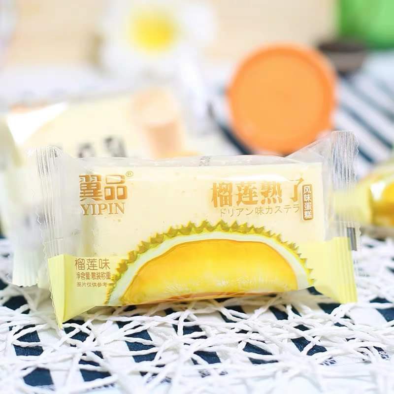 Bánh Bông Lan Hấp Đậu Nành Yipin Nhân Kem 4 vị 8 chiếc - BeeGin Food- B56