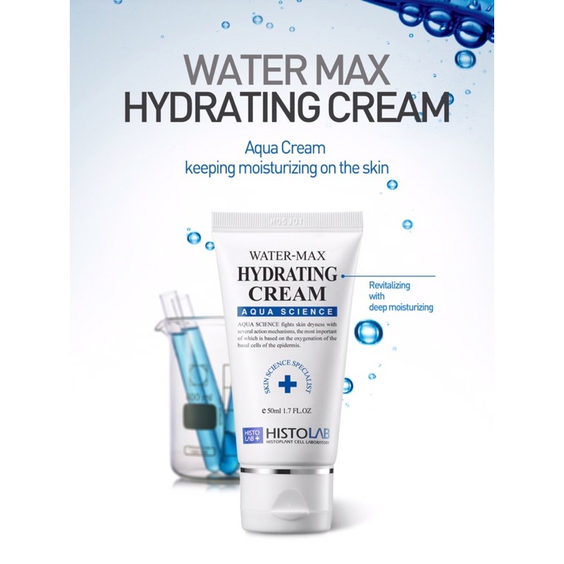 [HÀNG NHẬP KHẨU - GIẢM THÊM 12%] Kem Dưỡng Ẩm Tối Ưu Histolab Water Max Hydrating Cream Khoá Dưỡng Chất, Cấp Ẩm Chuyên Sâu, Phục Hồi Da - DuocmyphamDrAn thumbnail