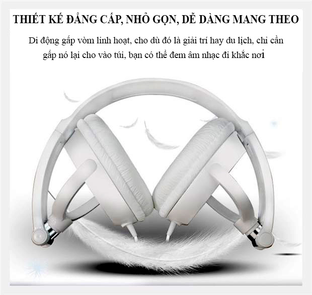 Tai nghe chụp tai F15+ trắng