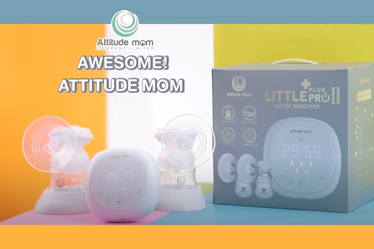 Attitude Mom Little Plus Pro ll เครื่องปั๊มนมไฟฟ้าแบบคู่ 1 มอเตอร์ กรวยซิลิโคนแท้ 100%(ผ่อน 0% สูงสุด 6 เดือน)