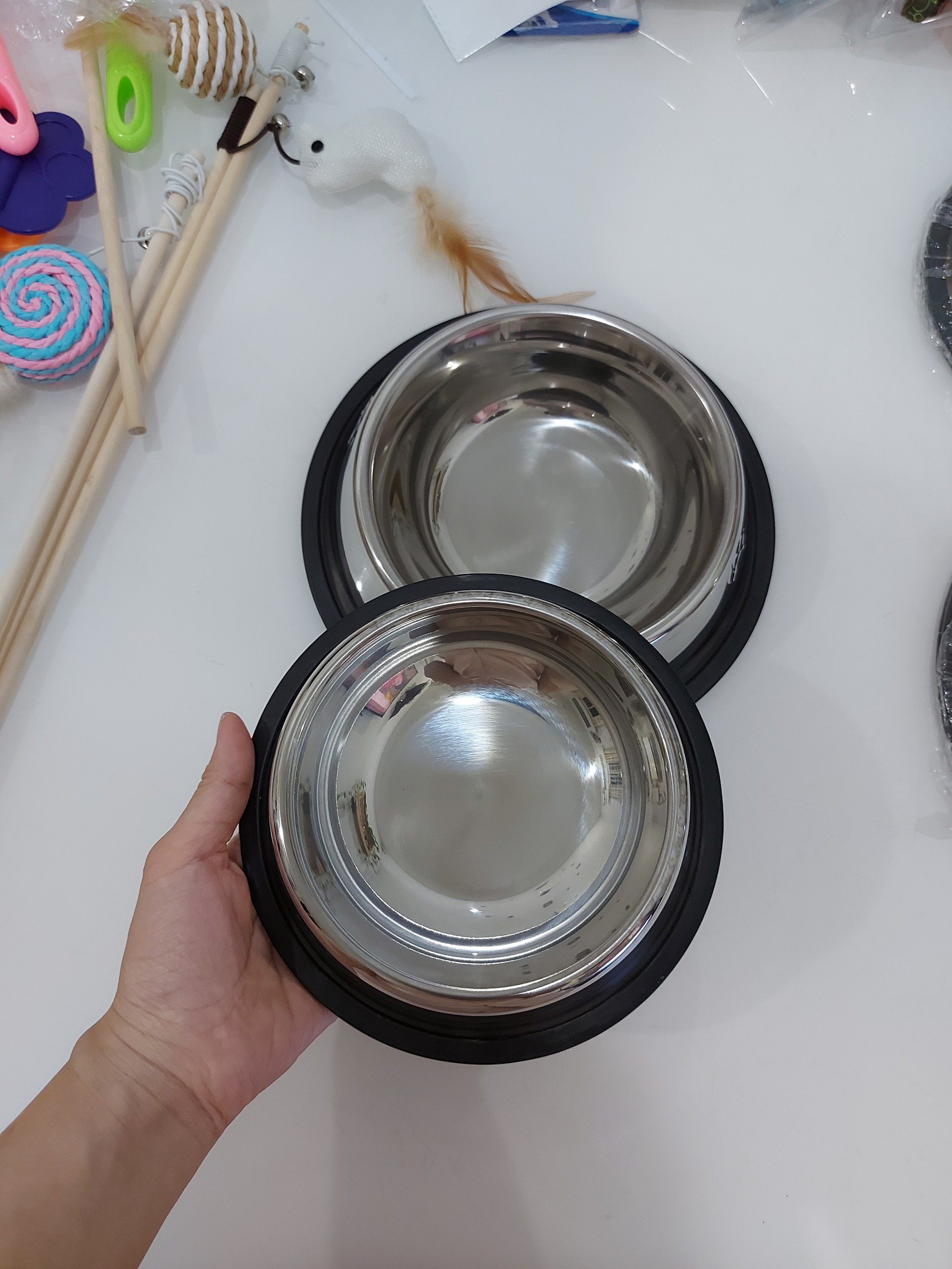 Tô Inox đựng thức ăn cho chó mèo