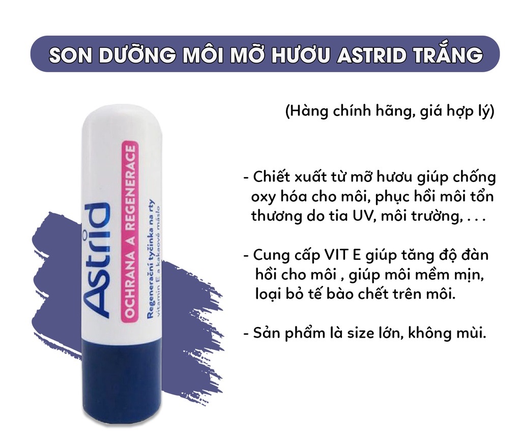 Son Dưỡng Môi Mỡ Hươu Astrid Fullsize 4.7g