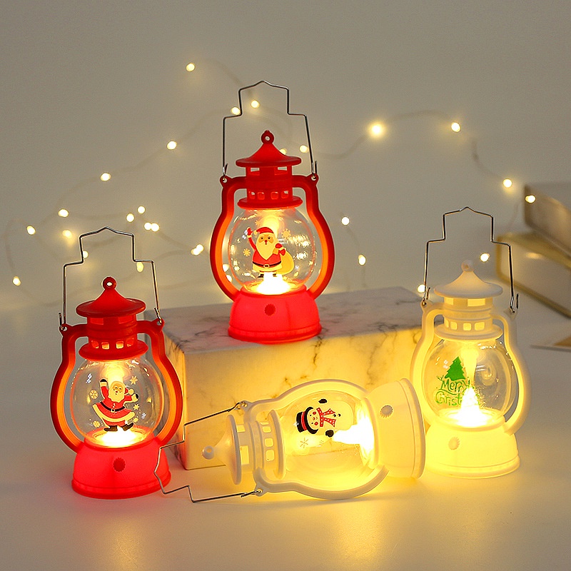 Đèn LED Trang Trí Giáng Sinh Hình Đèn Dầu cổ xưa (1668DDT)
