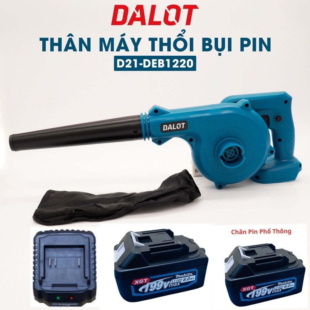 Máy thổi bụi cầm tay dalot dùng pin makita, máy thổi hút bụi công suất lớn 680w, store thiêt bị xây dựng