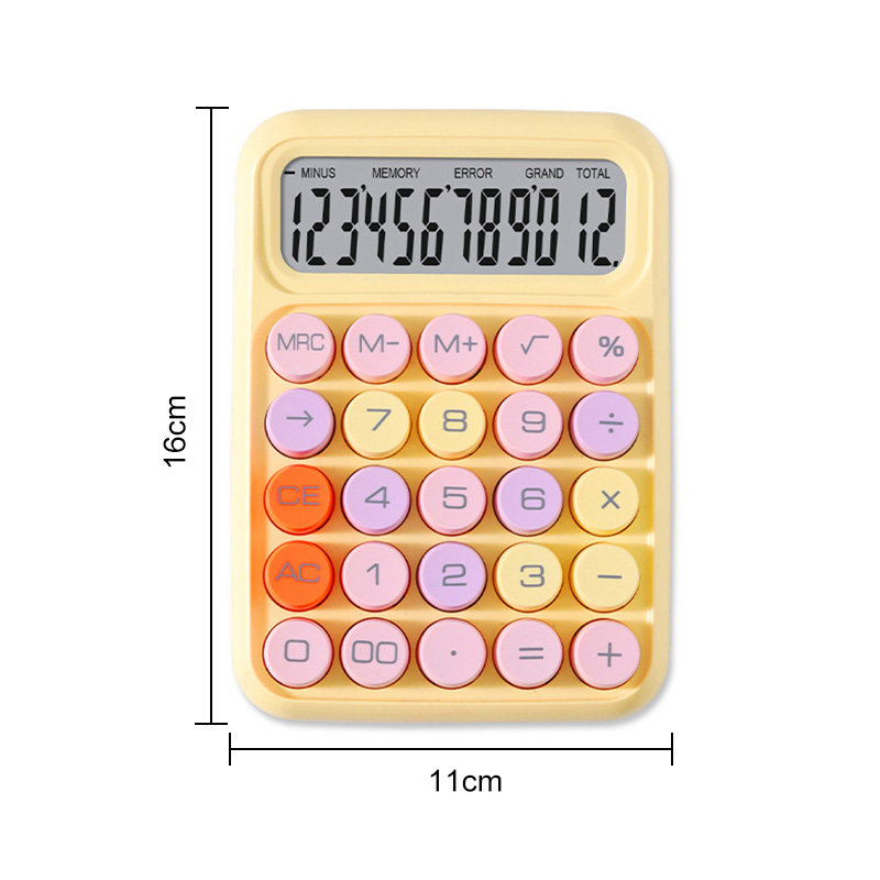 Calculator, Basic Standard Calculator, 12 Digit Desktop Calculator with Large LCD Display and Sensitive Button for Office, School, Home & Business Use