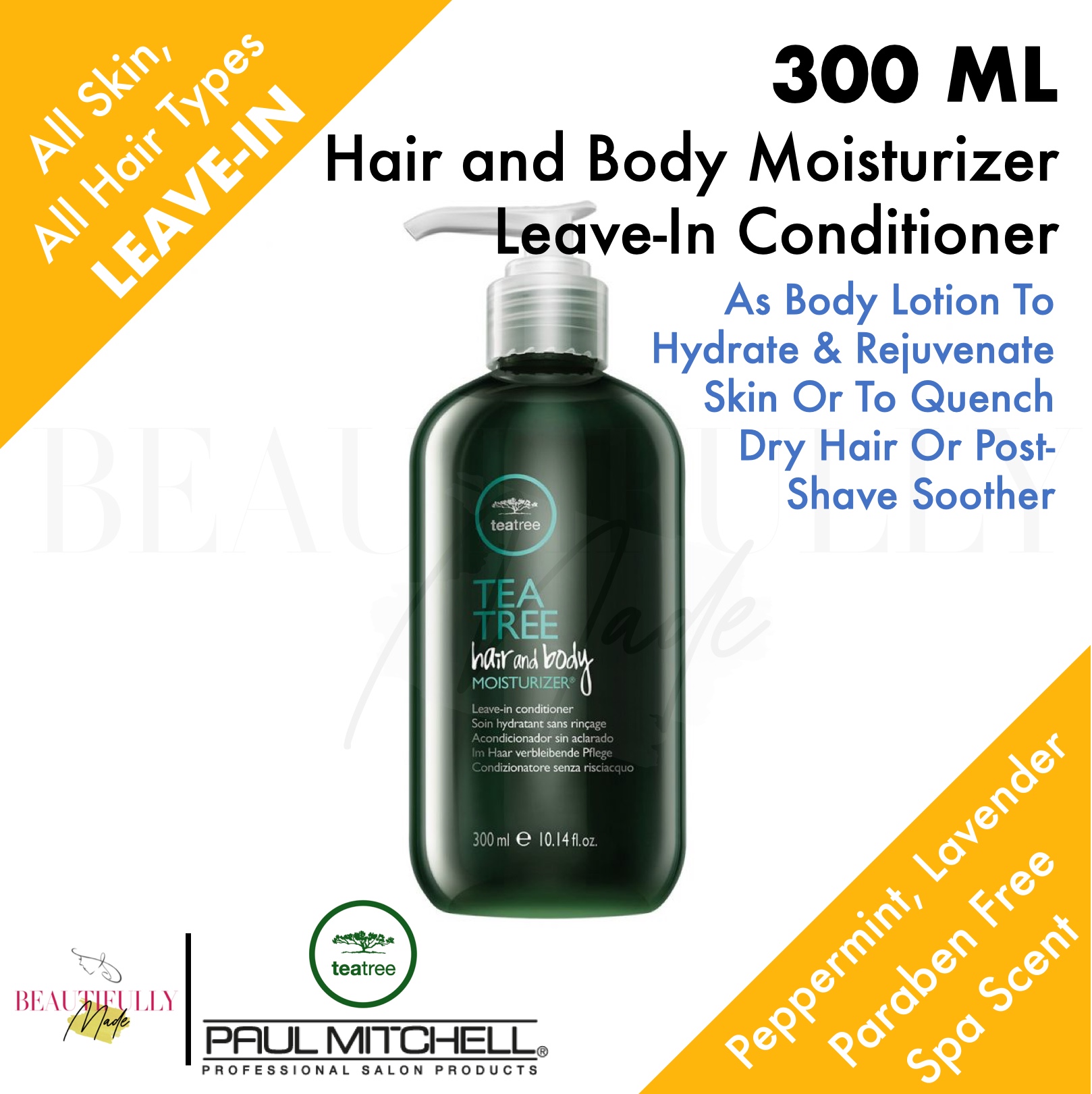 Paul Mitchell Tea Tree Hair and Body Moisturizer 300ml - Leave In  Invigorating Cooling Mint Gentle Mild Daily Treatment Lightweight Scalp Care  Rebalancing Nourishing Balancing Conditioner (Expiry year 2024) 100%  Genuine | Lazada Singapore