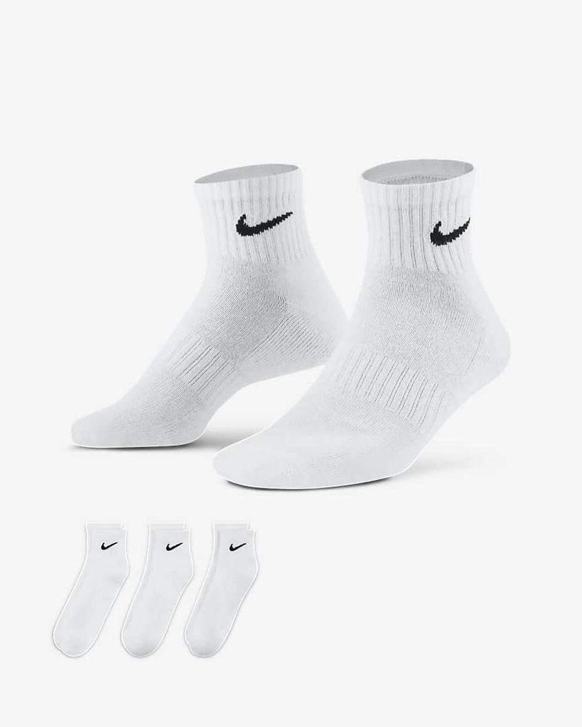 [Chính Hãng] Set 3 ĐôiTất Nike Everyday Cushioned Training Ankle Socks (SX7667-100)