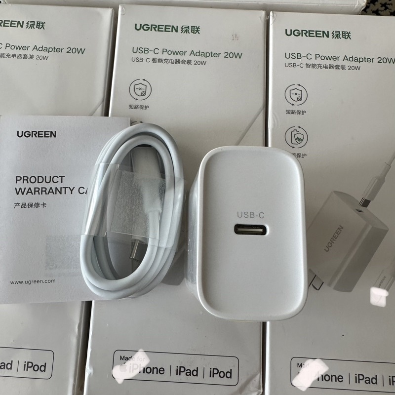 Bộ Sạc Ugreen 20W C o Light CD137 + Cáp 1M US171