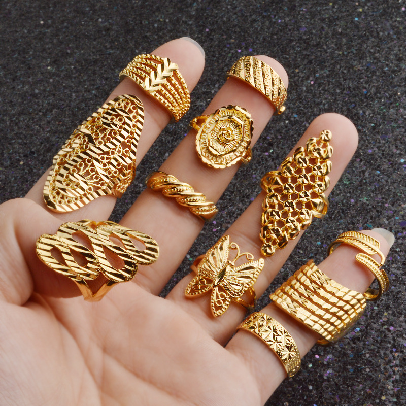 MEEKCAT%20Arab%20Gold%20Color%20Size%20Ring%20for%20Wo/Teenager,Middle%20East%20Dubai%20Jewelry%20Ethiopian%20Party%20Gift%20#093806%20-%20Image%204