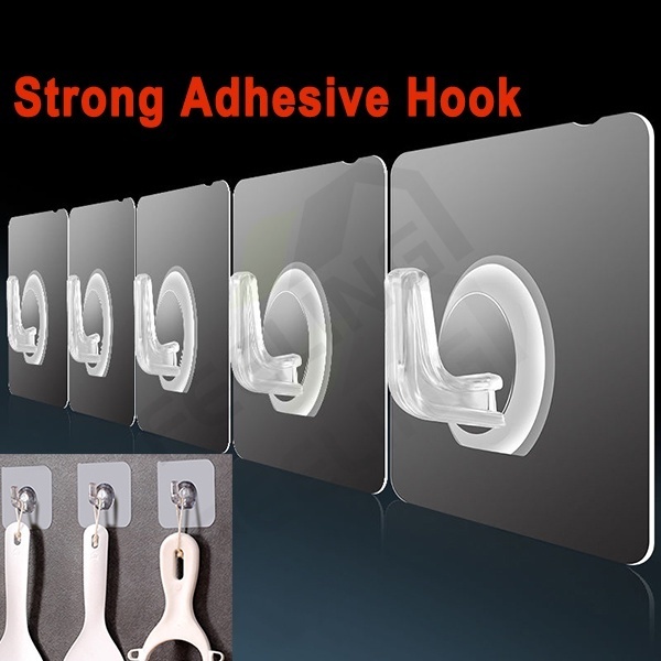 Crochets / cintres / supports 5pcs Strong Self Adhesive Door Wall Hangers  Hooks Aspiration Heavy Load Rack Sucker